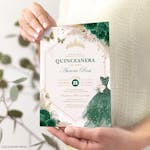 Quinceañera Invitation held by a woman thumbnail image