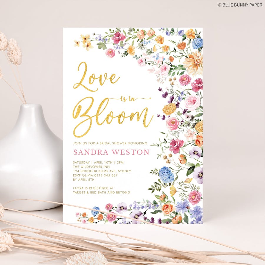 Love is in Bloom Bridal Shower Invitation