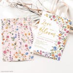 Wildflower Bridal Shower Invitation with backside thumbnail image