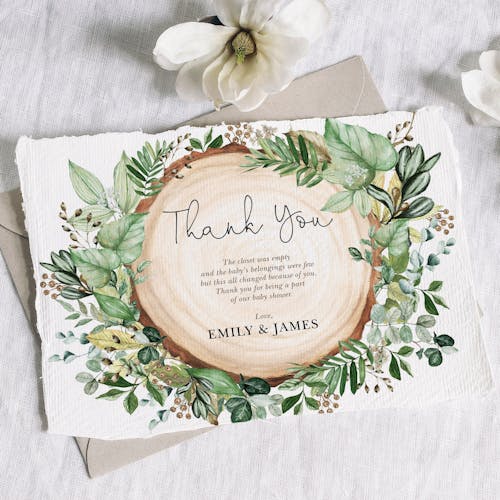 Baby Shower Thank You Card