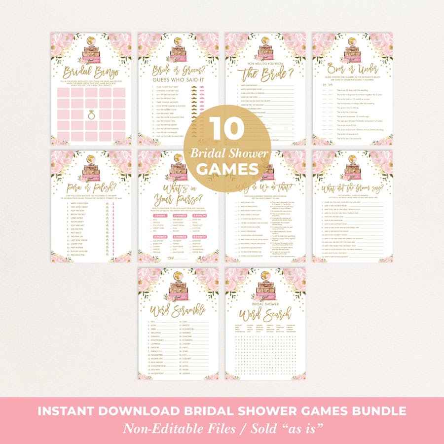 Bridal Shower Games Bundle