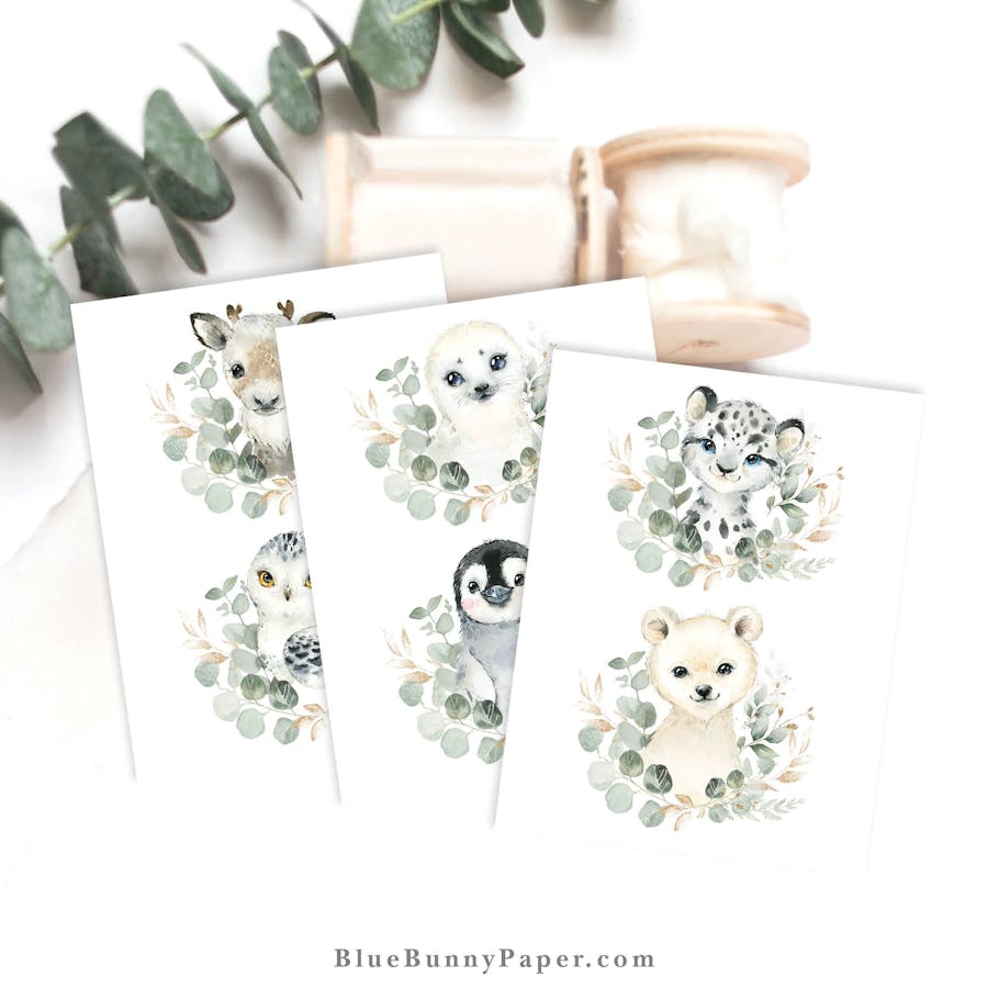 Winter Animals Cake Toppers