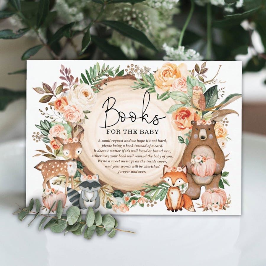 Woodland Books for Baby Cards