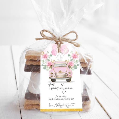 Pink Party Favor Tags
