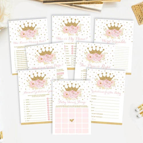 Princess Baby Shower Games Package