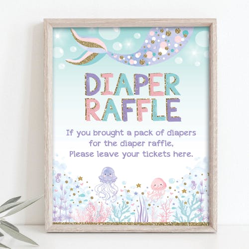 Diaper Raffle Party Sign