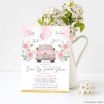Pink Drive By Bridal Shower Invite thumbnail image