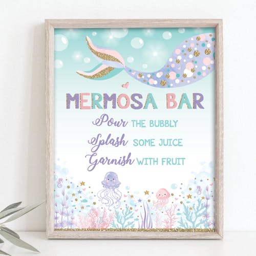 Mermaid Mermosa Bar Sign