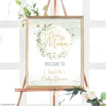 Over the Moon Baby Shower Welcome Sign thumbnail image