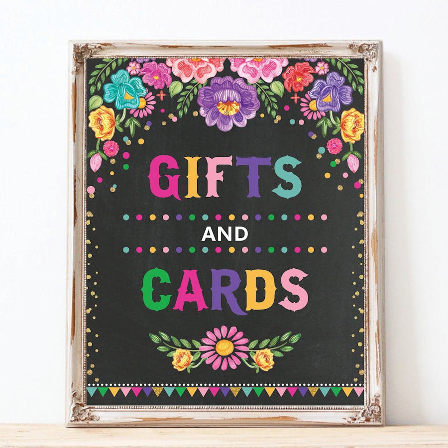 Mexican Fiesta Gifts & Cards Sign