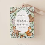 Woodland Birthday Welcome Sign thumbnail image