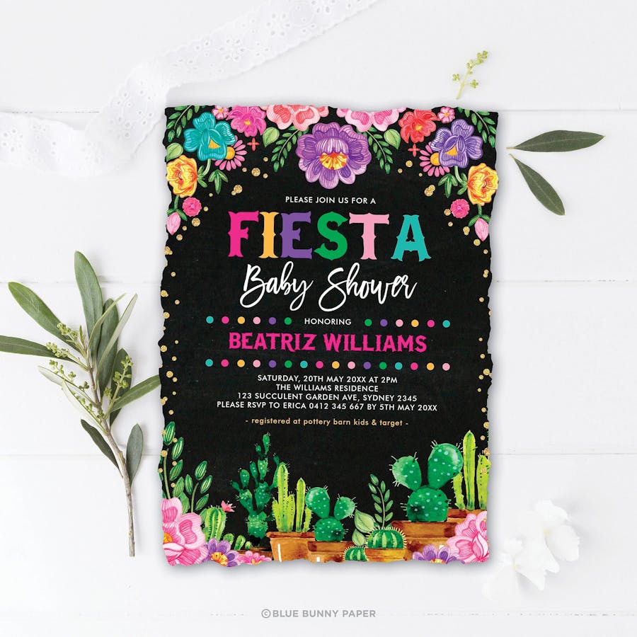Mexican Fiesta Baby Shower Invite