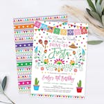 Mexican Fiesta Drive by Birthday Party Invite thumbnail image