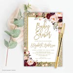 Gold Glitter Baby Shower Invitation thumbnail image