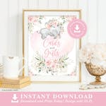 Girl Elephant Cards and Gifts Party Sign thumbnail image