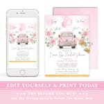 Pink Drive By Bridal Shower Invite thumbnail image