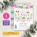 Mexican Fiesta Drive by Baby Shower Invitation thumbnail image