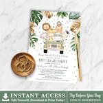 Jungle Drive By Baby Shower Invitation thumbnail image