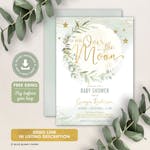 Over the Moon Baby Shower Invite thumbnail image