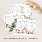 Woodland Baby Shower Predictions & Advice Game thumbnail image