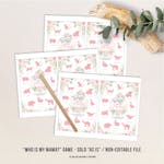 Girl Elephant Who is my Mama Baby Shower Game thumbnail image