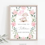 Pink Lamb Party Welcome Sign thumbnail image
