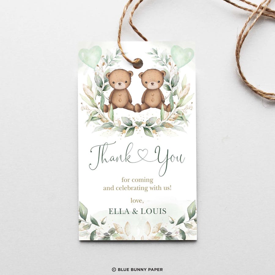 Twins Favor Tags