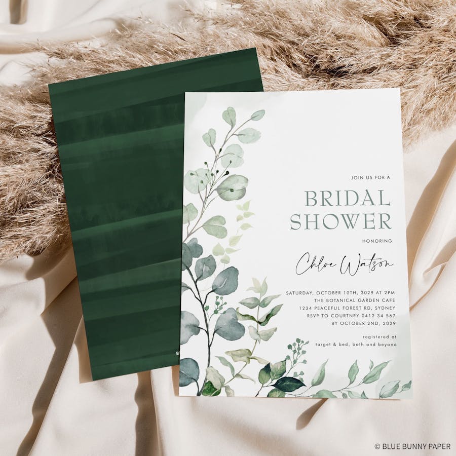 Greenery Bridal Shower Invitation