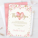 Valentines Baby Shower Thank You Card thumbnail image