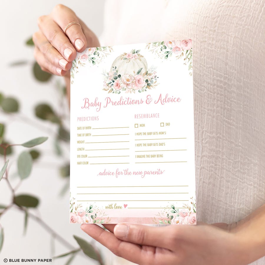 Baby Shower Predictions & Advice Game