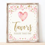 Valentines Favors Party Sign thumbnail image
