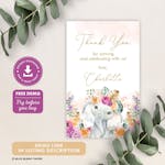 Flower Elephant Party Favor Tags thumbnail image