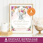 Flower Elephant Late Night Diapers Sign thumbnail image